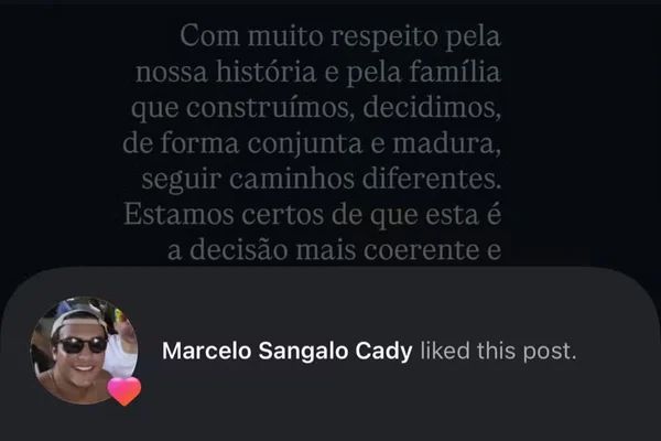 Reação impactante de Marcelo Sangalo ao fim do casamento dos pais