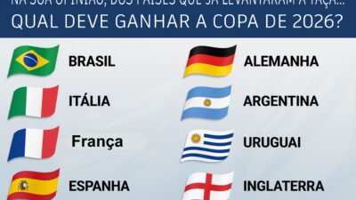 Na Sua Opinião, Qual País deve ganhar a Copa de 2026?