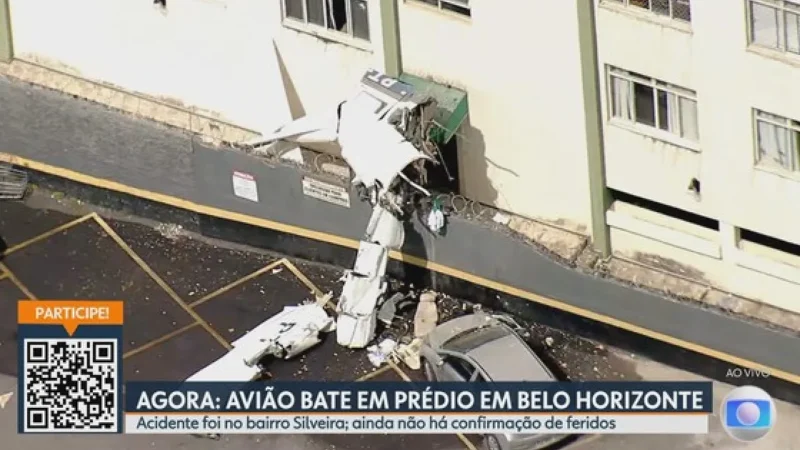 VÍDEO CHOCANTE: Avião cai e bate prédio em BH em tempo real (IMAGENS FORTE)